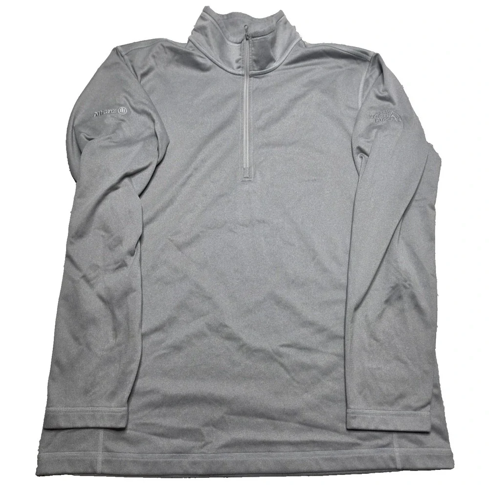 The North Face Pullover Mens Large Gray 1/4 Zip Fleece Hiking Outdoor Top